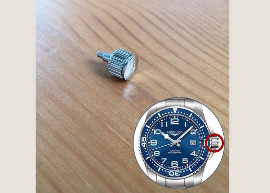 screw watch crown for Longines HydroConquest 39mm automatic watch